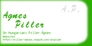 agnes piller business card